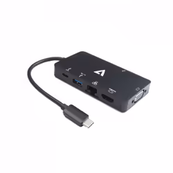 V7 V7UC-U3CRJ45HDVG-BLK adaptateur graphique USB 3840 x 2160 pixels Noir