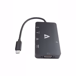 V7 V7UC-U3CRJ45HDVG-BLK adaptateur graphique USB 3840 x 2160 pixels Noir