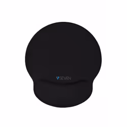 V7 MP03BLK, Noir, Monochromatique, Mémoire de forme, Caoutchouc, Repose-poignets, Base antidérapante