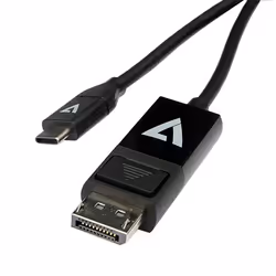 V7 V7UCDP-2M, USB Type-C 3.2 Gen 1, DisplayPort, 2 m, Noir
