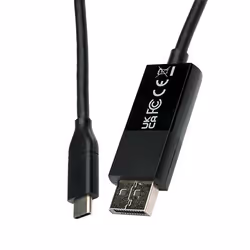 V7 V7UCDP-2M changeur de genre de câble USB Type-C 3.2 Gen 1 DisplayPort Noir - Vue supplémentaire 4