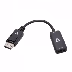 V7 V7DPHDMIACTV, DisplayPort, HDMI, Mâle, Femelle, Droit, Droit