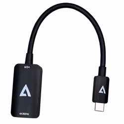V7 V7USBCHDMI4K60HZ, HDMI Type A (Standard), USB Type-C, Femelle, Mâle, Droit, Droit