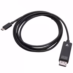 V7 V7USBCDP14-2M câble vidéo et adaptateur DisplayPort USB Type-C Noir