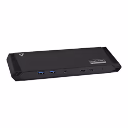 V7 DOCKUSBC, Station d'accueil, USB 3.2 Gen 1 (3.1 Gen 1) Type-A, 65 W, Noir, Chine, CE, FCC, RoHS