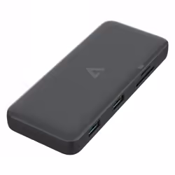 V7 UCMINIDOCKDUAL-PT, Station d'accueil, USB 3.2 Gen 1 (3.1 Gen 1) Type-C, 100 W, 10,100,1000 Mbit/s, Noir, MicroSD (TransFla ...