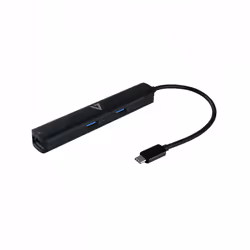 V7 UCMINIDOCK-PT, Station d'accueil, USB 3.2 Gen 1 (3.1 Gen 1) Type-C, 100 W, 10,100,1000 Mbit/s, Noir, 5 Gbit/s