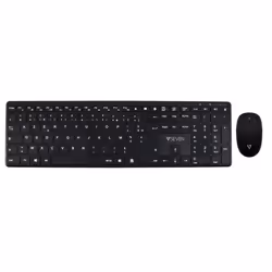 V7 CKW550FRBT clavier Souris incluse USB + Bluetooth AZERTY Français Noir
