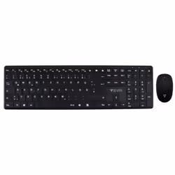 V7 CKW550DEBT clavier Souris incluse RF sans fil + Bluetooth QWERTZ Allemand Noir