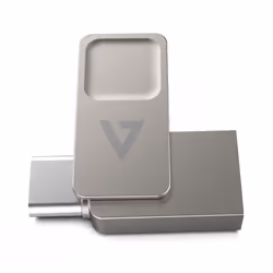V7 VF3128GTC lecteur USB flash 128 Go USB Type-A / USB Type-C 3.2 Gen 1 (3.1 Gen 1) Argent