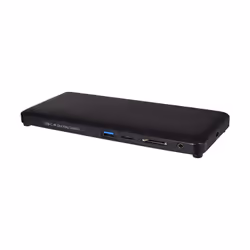 V7 DOCKUCPT3D, Avec fil, USB 3.2 Gen 2 (3.1 Gen 2) Type-C, 100 W, 3,5 mm, 10,100,1000 Mbit/s, Noir