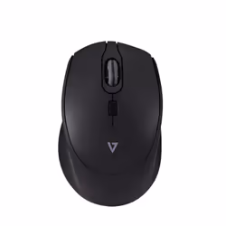 V7 Souris silencieuse professionnelle sans fil MU350, Ambidextre, Optique, RF sans fil, 1600 DPI, Noir