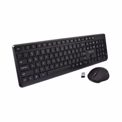 V7 Ensemble clavier et souris sans fil CKW350US – Configuration US, Taille réelle (100 %), Sans fil, RF sans fil, QWERTY, Noi ...