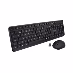 V7 Ensemble clavier et souris sans fil CKW350ES – Configuration FR, Taille réelle (100 %), RF sans fil, Noir, Souris incluse