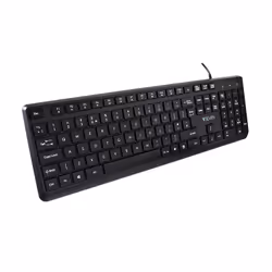 V7 KU350UK Clavier USB Pro – UK, Taille réelle (100 %), USB, QWERTY, Noir