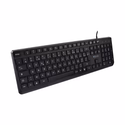 V7 KU350FR Clavier USB Pro – FR, Taille réelle (100 %), USB, AZERTY, Noir