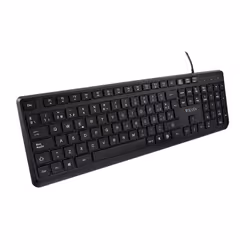V7 KU350ES Clavier USB Pro – ES, Taille réelle (100 %), USB, Noir