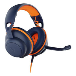 V7 Casque d’éducation Safe Sound2 - Stéréo - Mini-téléphone (3,5 mm) - USB-A - USB-C - Filaire - Supra-auriculaire - Binaural - Circumaural - Câble de 1,8 mètre (6 pieds) - Contrôleur en ligne - Sortie acoustique configurable - Réduction du bruit - Microphone bidirectionnel - Bandeau et coussinets rembourrés réglables - Construction antimicrobienne - Bleu et orange