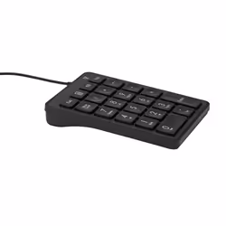 V7 Pavé numérique filaire USB KP350 - 22 touches - Calculatrice, Tabulation, Touches de raccourci de retour arrière - Câble de 6 pieds - USB Type A - Clavier, ordinateur portable - Noir - Chrome OS - Windows - MacOS - Numéro