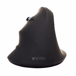 V7 Souris ergonomique verticale 2.4 Ghz pour gaucher MW400L - Noire - Connectivité sans fil - Interface USB, Gauche, Optique, ...