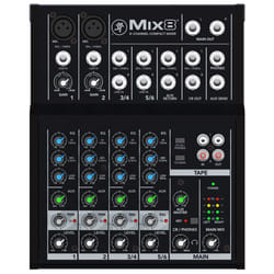 Mackie Mix8 8 canaux 20 - 30000 Hz Noir