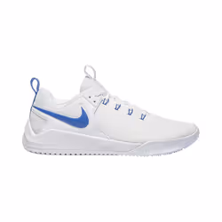 Chaussures de volleyball femme Nike Air Zoom Hyperace 2 - Blanc/bleu roi - Indoor