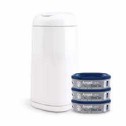 Starter Pack Poubelle à couches Dress Up + 3 recharges Blanc