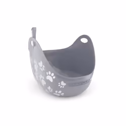 Bac à litière - Litter Box - Gris - Compact et léger - Parois élevées - Poignées intégrées