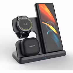 Chargeur sans fil 3 en 1 - GENERIC - Compatible Samsung Galaxy - Charge rapide - Induction - Noir