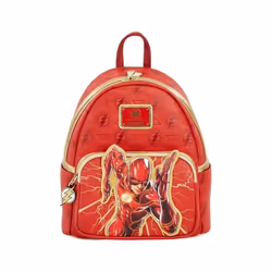 Sac à dos - LOUNGEFLY - The Flash - Rouge et Jaune - Style Super-héros - Adulte