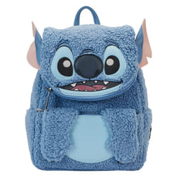Loungefly Stitch sac à dos Sac à dos normal Bleu Peluche, Polyuréthane