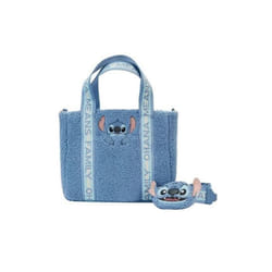 Fourre-tout - LOUNGEFLY - Stitch Disney - Bleu - Cuir végétalien - Sherpa