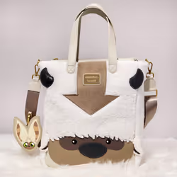 Loungefly Avatar Appa & Momo Sherpa Beige, Or, Gris, Blanc Fille Sac fourre-tout