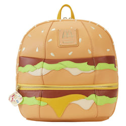 Loungefly McDonald's Big Mac sac à dos Sac à dos normal Beige, Marron, Vert, Blanc, Jaune Polyuréthane