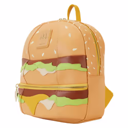 Loungefly McDonald's Big Mac sac à dos Sac à dos normal Beige, Marron, Vert, Blanc, Jaune Polyuréthane