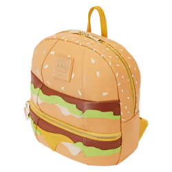Loungefly McDonald's Big Mac sac à dos Sac à dos normal Beige, Marron, Vert, Blanc, Jaune Polyuréthane