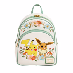 Mini Sac A Dos Loungefly - Pokemon - Pikachu Et Evoli Floral