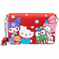Sac à bandoulière - LOUNGEFLY - Hello Kitty & Friends - Multicolore - Rose - Zippée