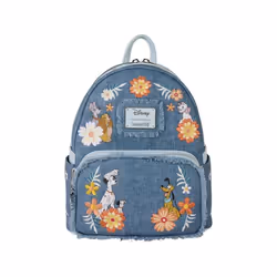 Mini Sac A Dos Loungefly - Disney - Chiens Et Chats - Franges En Faux Denim