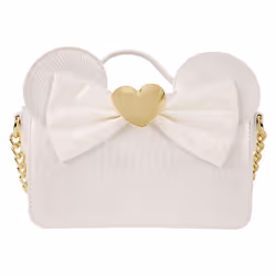 Sac bandoulière - LOUNGEFLY - Minnie Wedding - Blanc/Argenté - Synthétique - Zippée