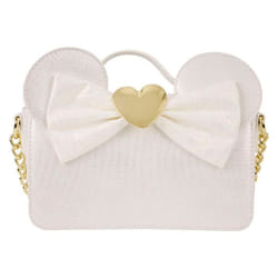 Sac bandoulière - LOUNGEFLY - Minnie Wedding - Blanc/Argenté - Synthétique - Zippée