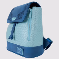 Loungefly Stitch Embroidered Floral Drawstring Mini sac à dos Sac à dos normal Bleu Polyuréthane (PU) - Vue supplémentaire 4