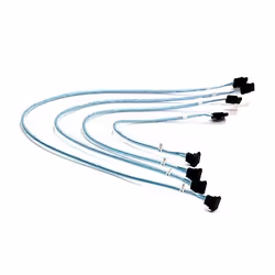 Supermicro 4 x Round, 0,56 m, SATA I, Mâle/Mâle, Noir, Bleu, Blanc, Droit, Droit