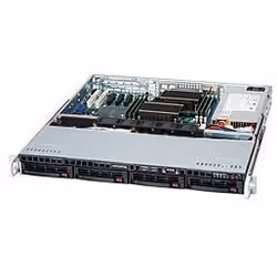 Supermicro 813MTQ-600CB, Support, Serveur, Noir, ATX, 1U, HDD, LAN