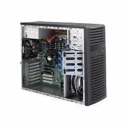 Supermicro SC732D4-903B, Midi Tower, Serveur, Noir, ATX, EATX, micro ATX, Métal, HDD, Réseau, Énergie, Système