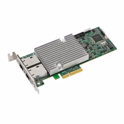 Supermicro AOC-STGS-I2T-O, Interne, Avec fil, PCI Express, Ethernet, 10000 Mbit/s, Noir, Vert, Gris