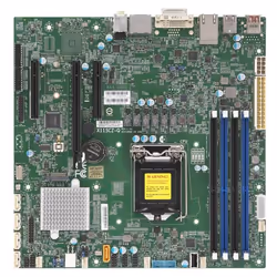 Supermicro X11SCZ-Q, Intel, LGA 1151 (Emplacement H4), Intel® Celeron®, Intel® Core™ i3, Intel® Core™ i5, Intel® Core™ i7, In ...