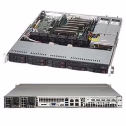 Supermicro SuperChassis 113MFAC2-R804CB, Support, Serveur, Noir, ATX, 1U, HDD, LAN, Énergie, Unit Identification (UID)