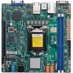 Supermicro MBD-X12STL-IF-O, Intel, LGA 1200 (Socket H5), Intel Xeon E, E-2300, DDR4-SDRAM, 64 Go