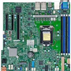 Supermicro MBD-X12STH-LN4F-B, Intel, LGA 1200 (Socket H5), Intel® Pentium®, Intel® Xeon®, E-2300, LGA 1200 (Socket H5), DDR4- ...